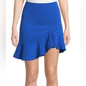 Alice + Olivia beautiful cobalt blue asymmetrical skirt size 6.